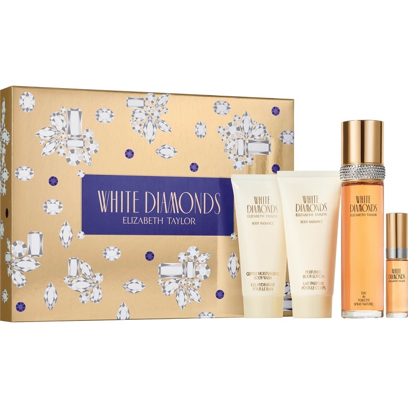 White Diamonds 100ml (4pc) Gift Set Eau De Toilette (EDT) by Elizabeth ...